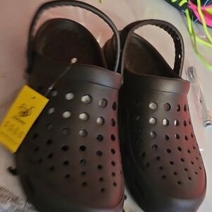 Men's Dark Brown Slip-On Sandals